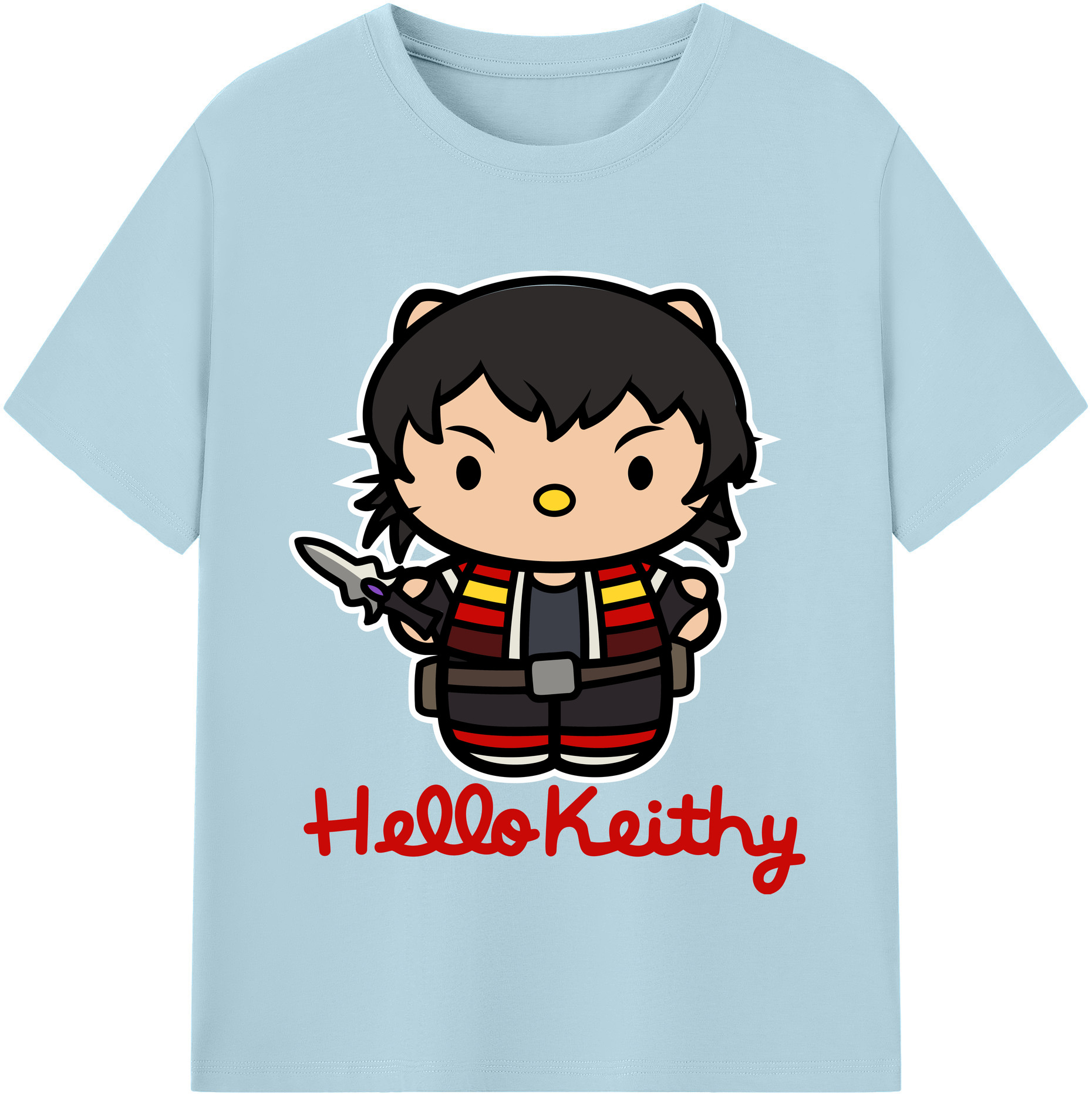 （画像用） Hello Kitty ハローキティ 綿100％半袖Tシャツ（フロントプリント）